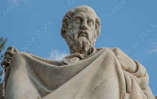 Canvas Print Statue of Plato in Athens, Greece