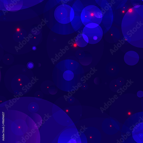 Abstract dark blue blurred celebration background.