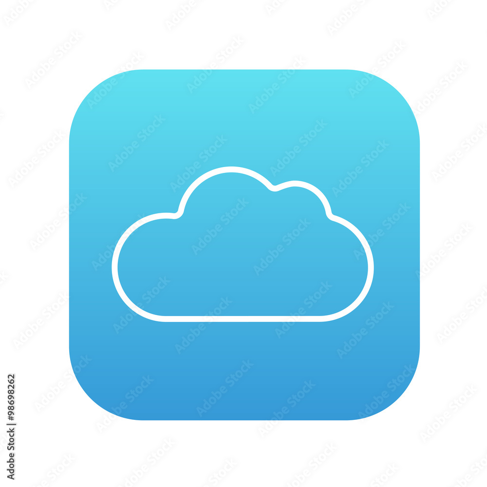 Cloud computing line icon. Cloud computing line icon.
