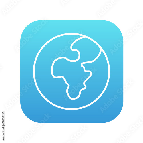 Globe line icon.