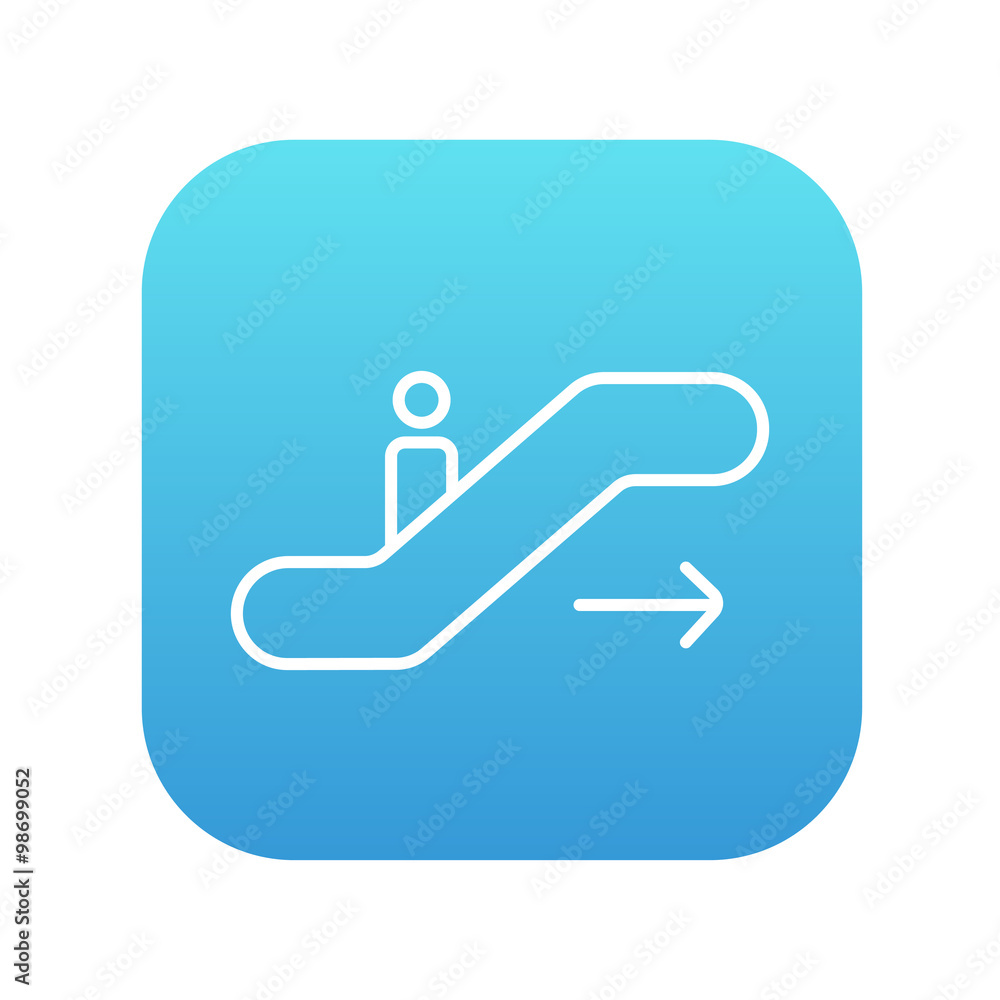Gangway of plane line icon. Gangway of plane line icon.
