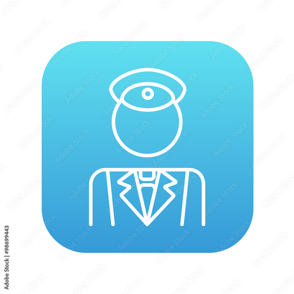 Obraz premium Conductor line icon.
