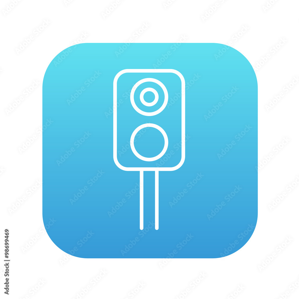 Railway traffic light line icon. Railway traffic light line icon.