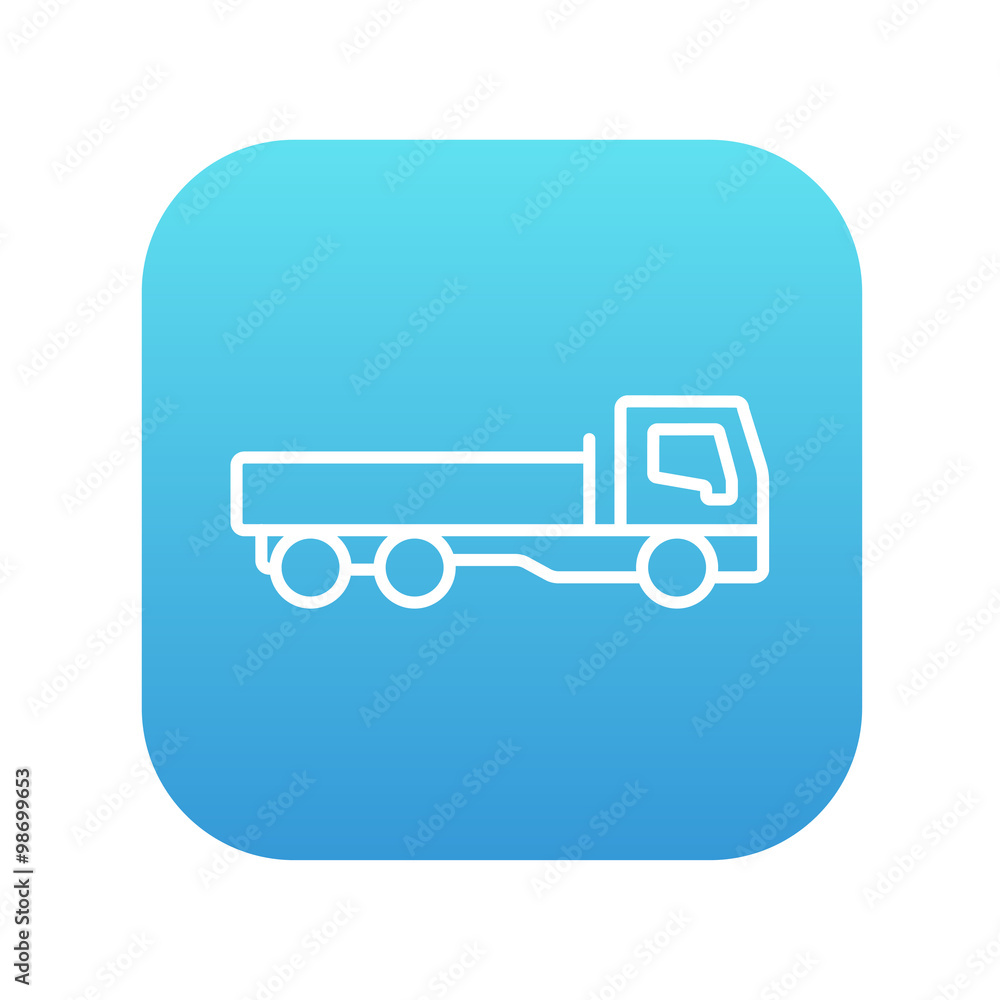 Dump truck line icon. Dump truck line icon.