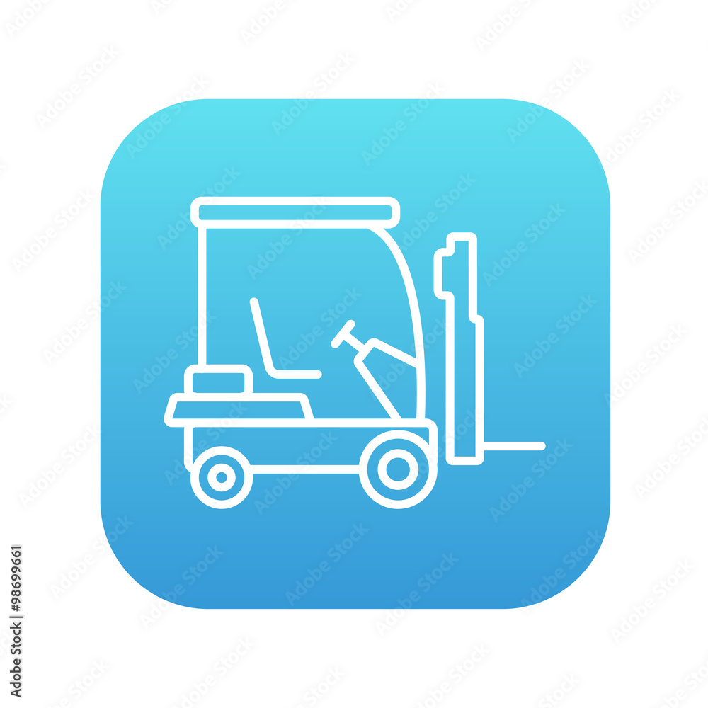 Forklift line icon. Forklift line icon.