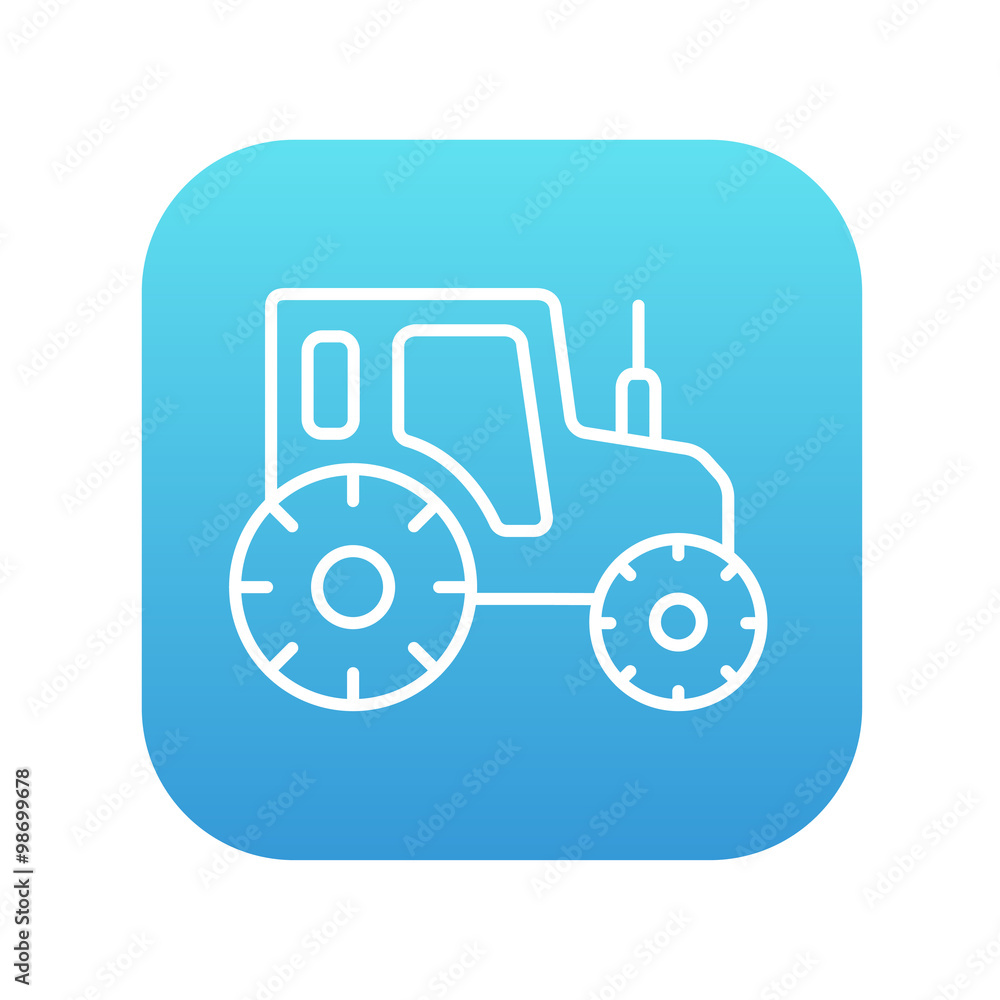 Tractor line icon.