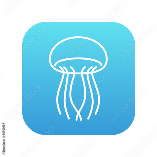 Jellyfish line icon.