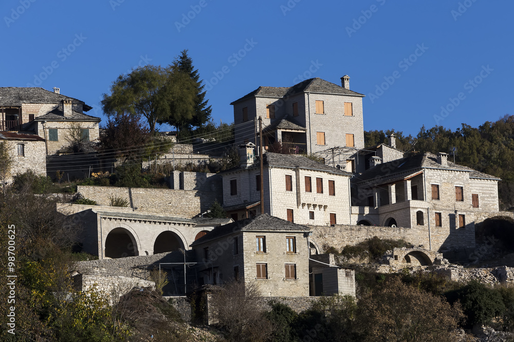 The picturesque village of Vitsa in Zagori area, northern Greece