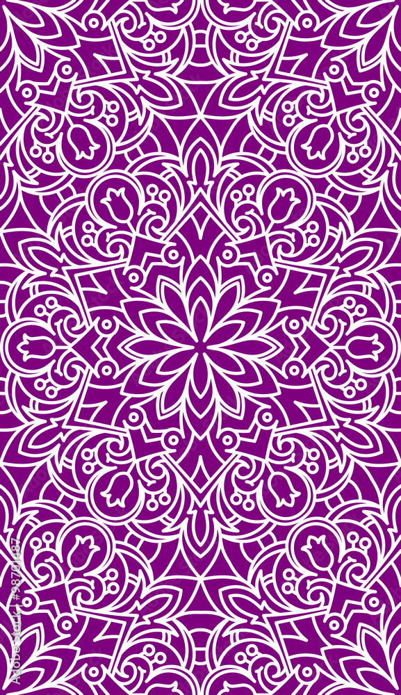 Seamless Abstract Tribal Pattern. Hand Drawn Ethnic Texture. Vec