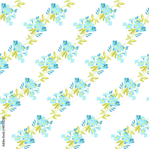 Floral pattern with Forget-Me-not flowers