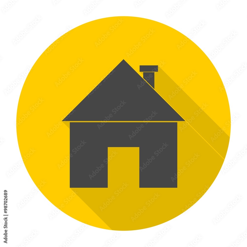 Home icon with long shadow Home icon with long shadow