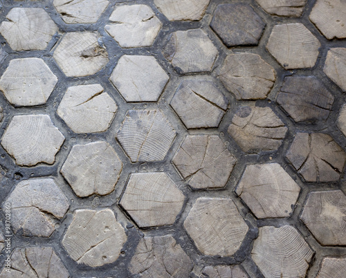 hexagon wood texture