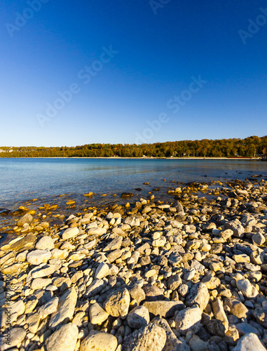 Scenic Rocky Shoreline Along Georgian Bay, Ontario Great Lakes