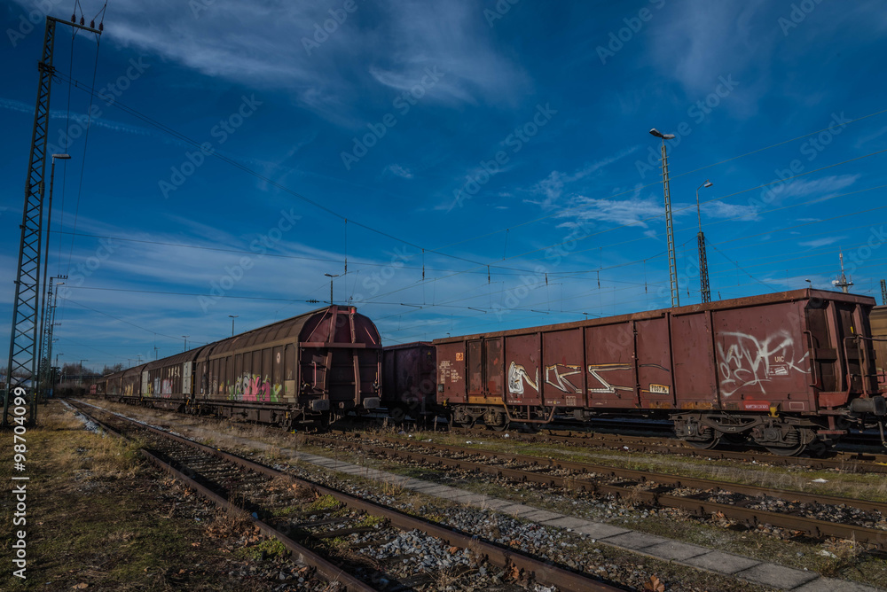 Obraz premium Güterwaggons am Abstellgleis