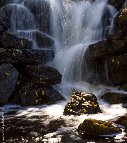 Cascading Rocky Waterfall