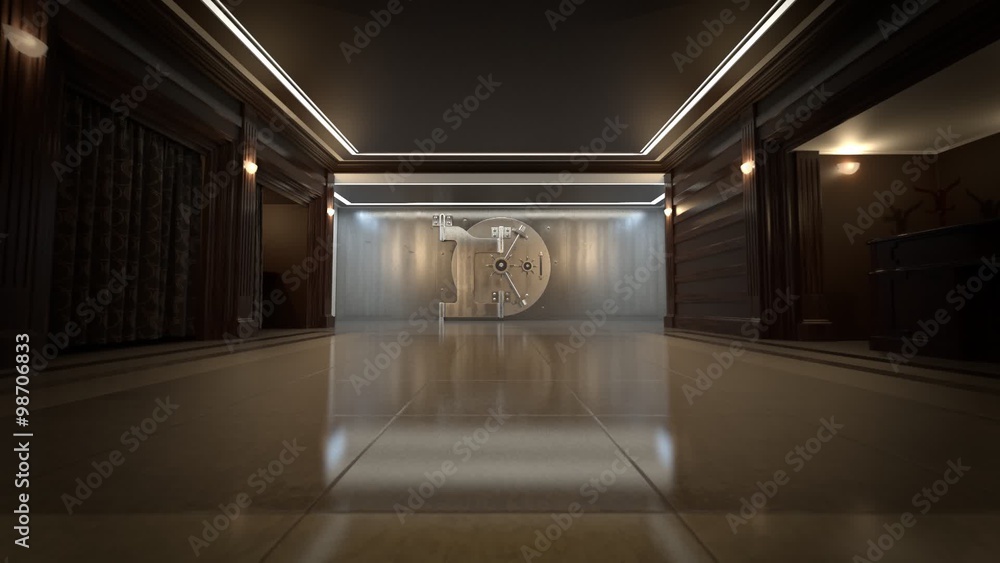 A solid metal gate used by bank to protect and secure all of the stored deposit. A solid metal gate used by bank to protect and secure all of the stored deposit.