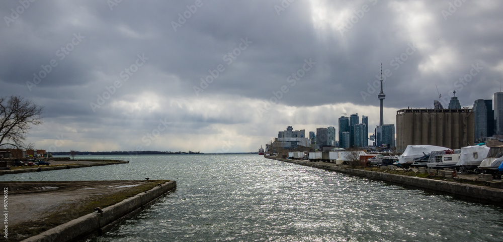 View of Toronto from Industrial Port, Transportation Hub