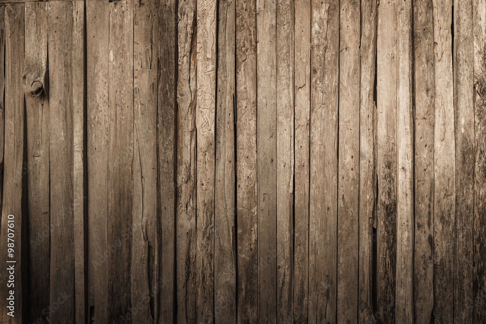 Naklejka premium High resolution brown vintage natural wood grain texture