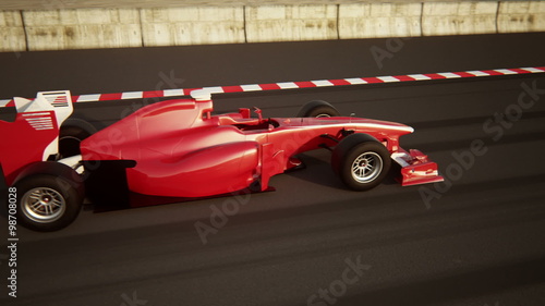 Endless F1 Racing Car 360 degrees animation showing each side. Loopable. HD