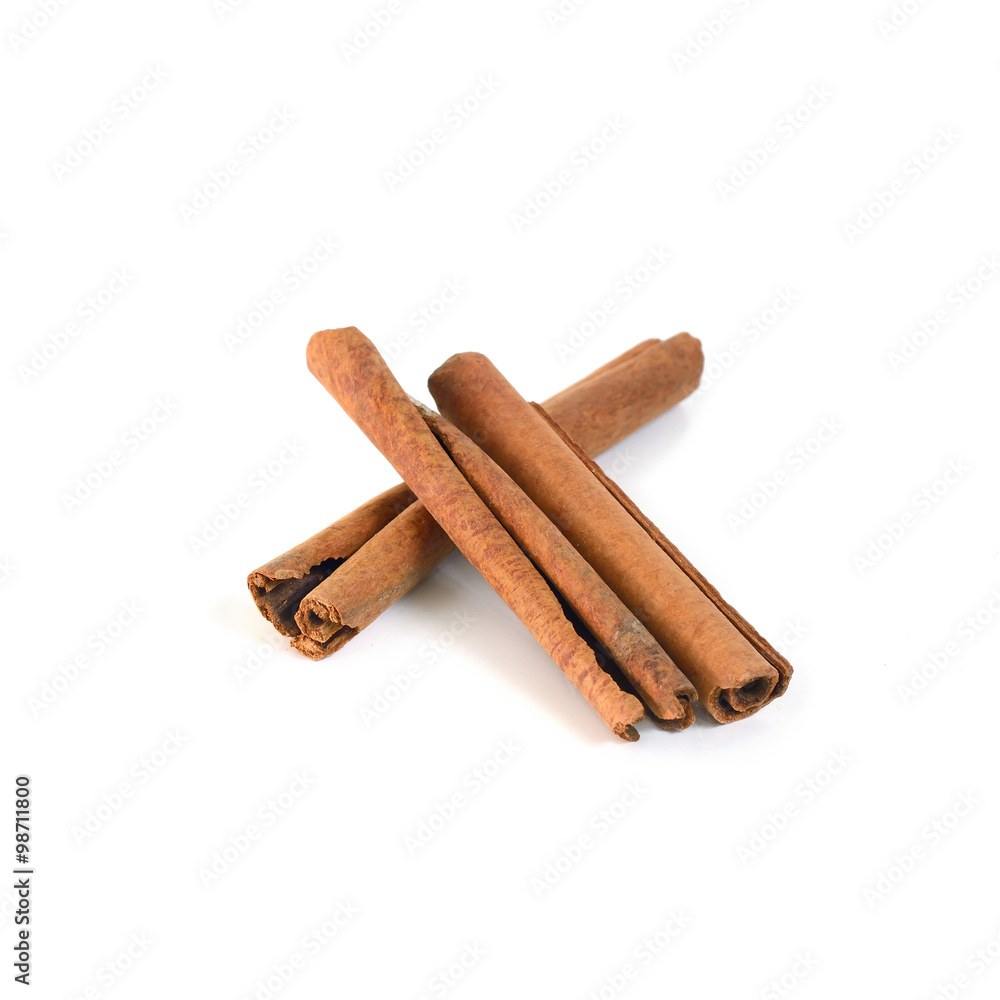 Beautiful Cinnamon sticks isolated on white background Beautiful Cinnamon sticks isolated on white background