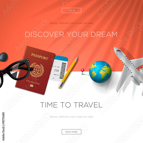 Tourism website template, time to travel