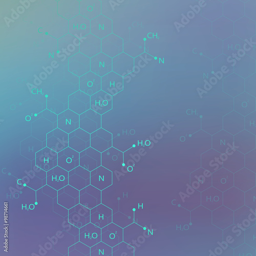 Wallpaper Mural Dna molecule structure on blue background for your design .Vector Illustration Torontodigital.ca