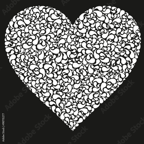 happy valentine background with decorative hearts
