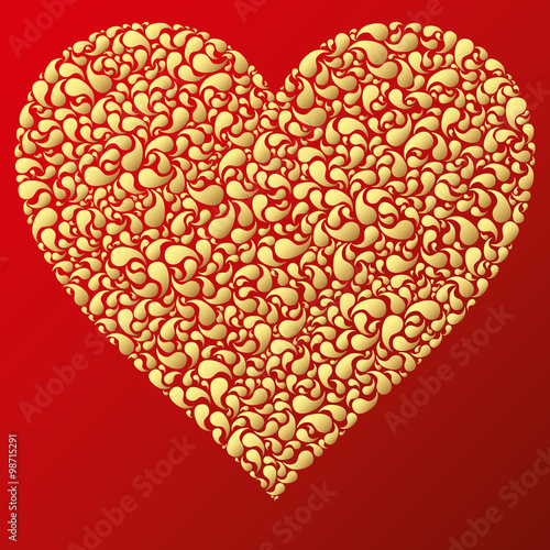 happy valentine background with decorative hearts