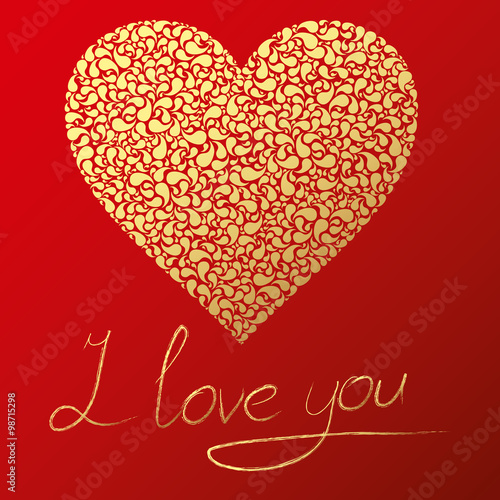 happy valentine background with decorative hearts