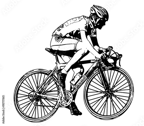 race bicyclist 2 - vector