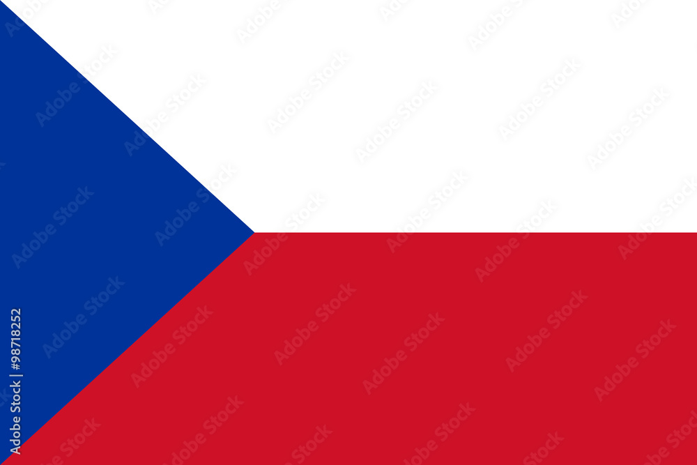 Czech Republic flag - obrazy, fototapety, plakaty 