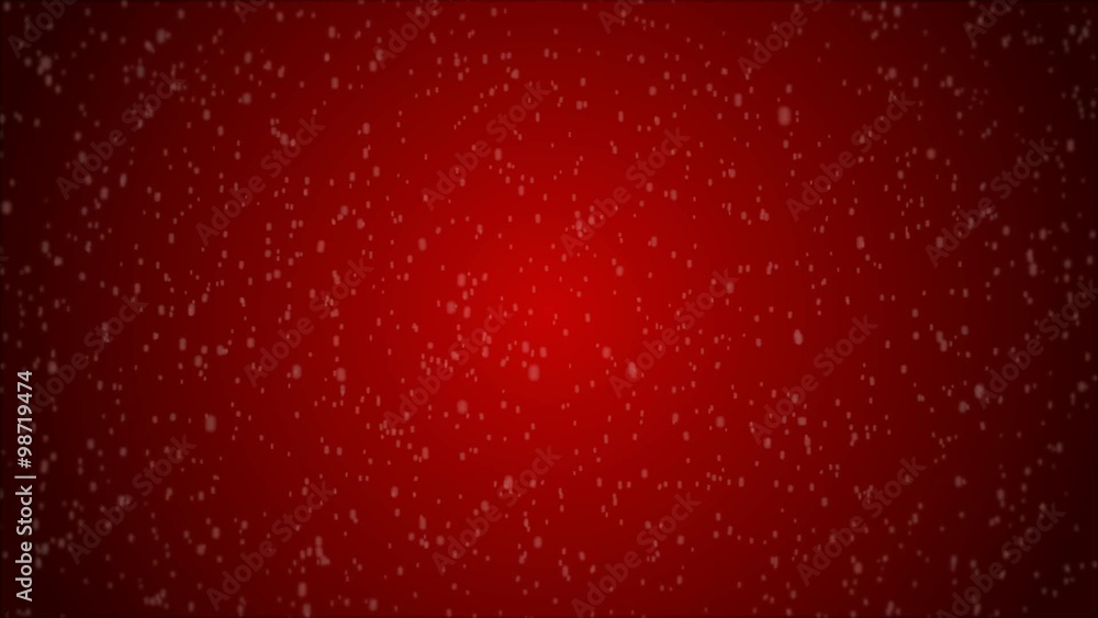 Chute de neige fond rouge noël