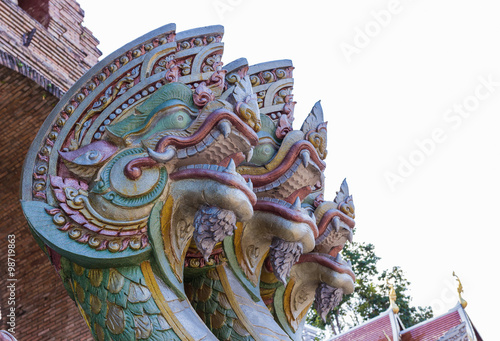 serpent head statue in temple