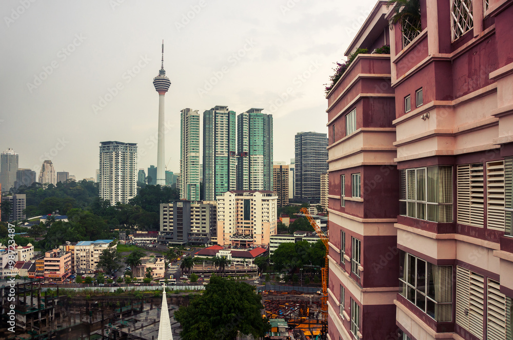 Naklejka premium Kuala Lumpur city center