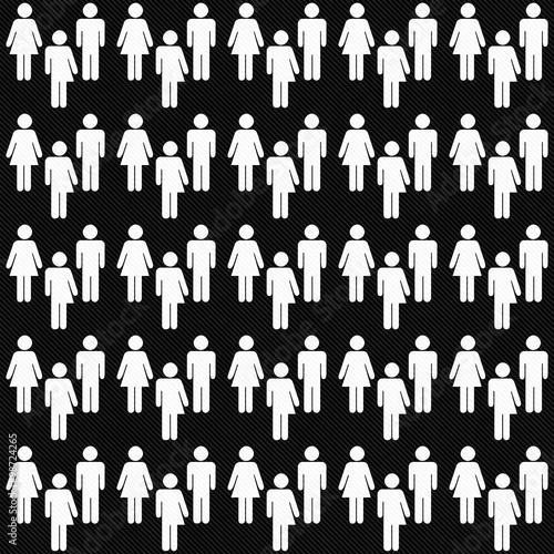 Black and White Transgender, Man and Woman Symbol Tile Pattern R