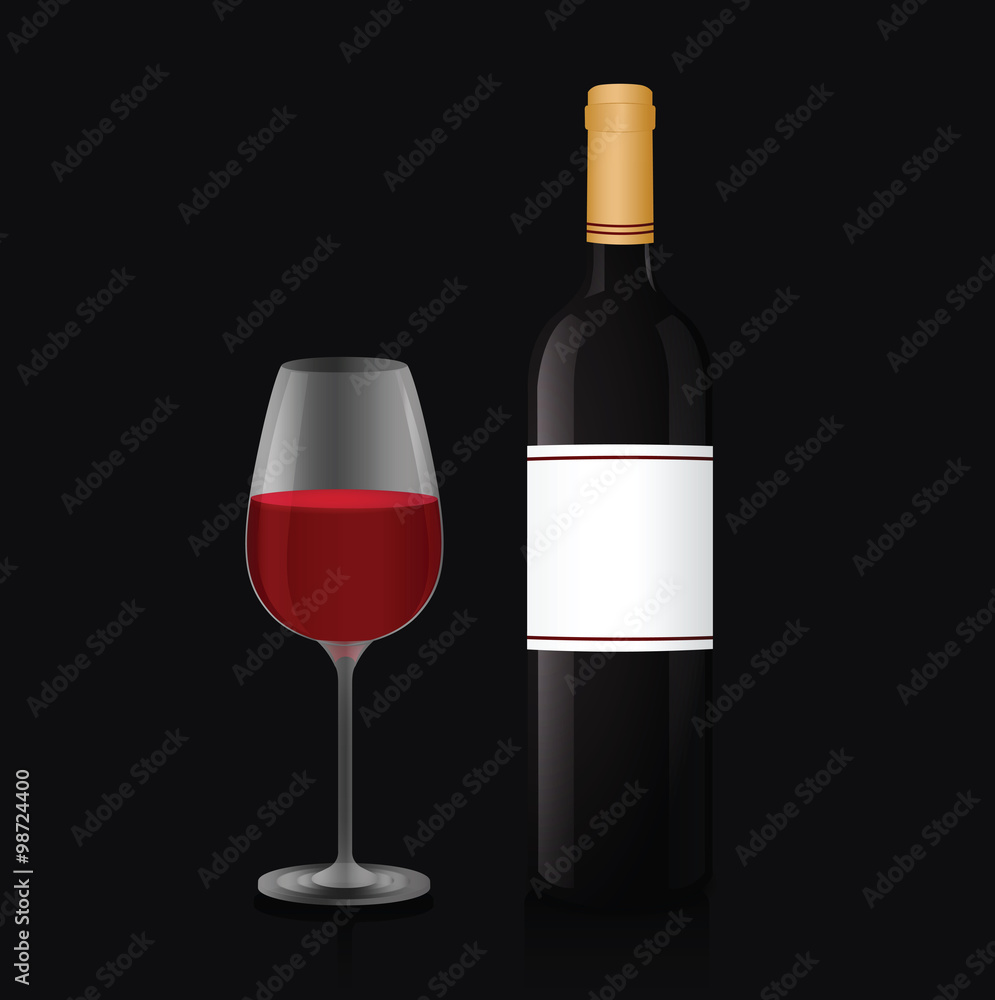 Bottle of wine for your design Bottle of wine for your design