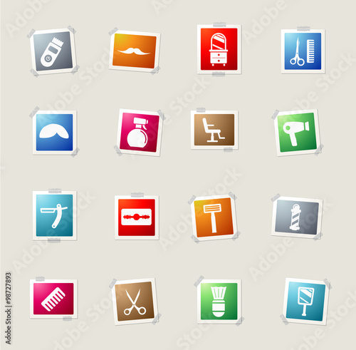 Barbershop simply icons