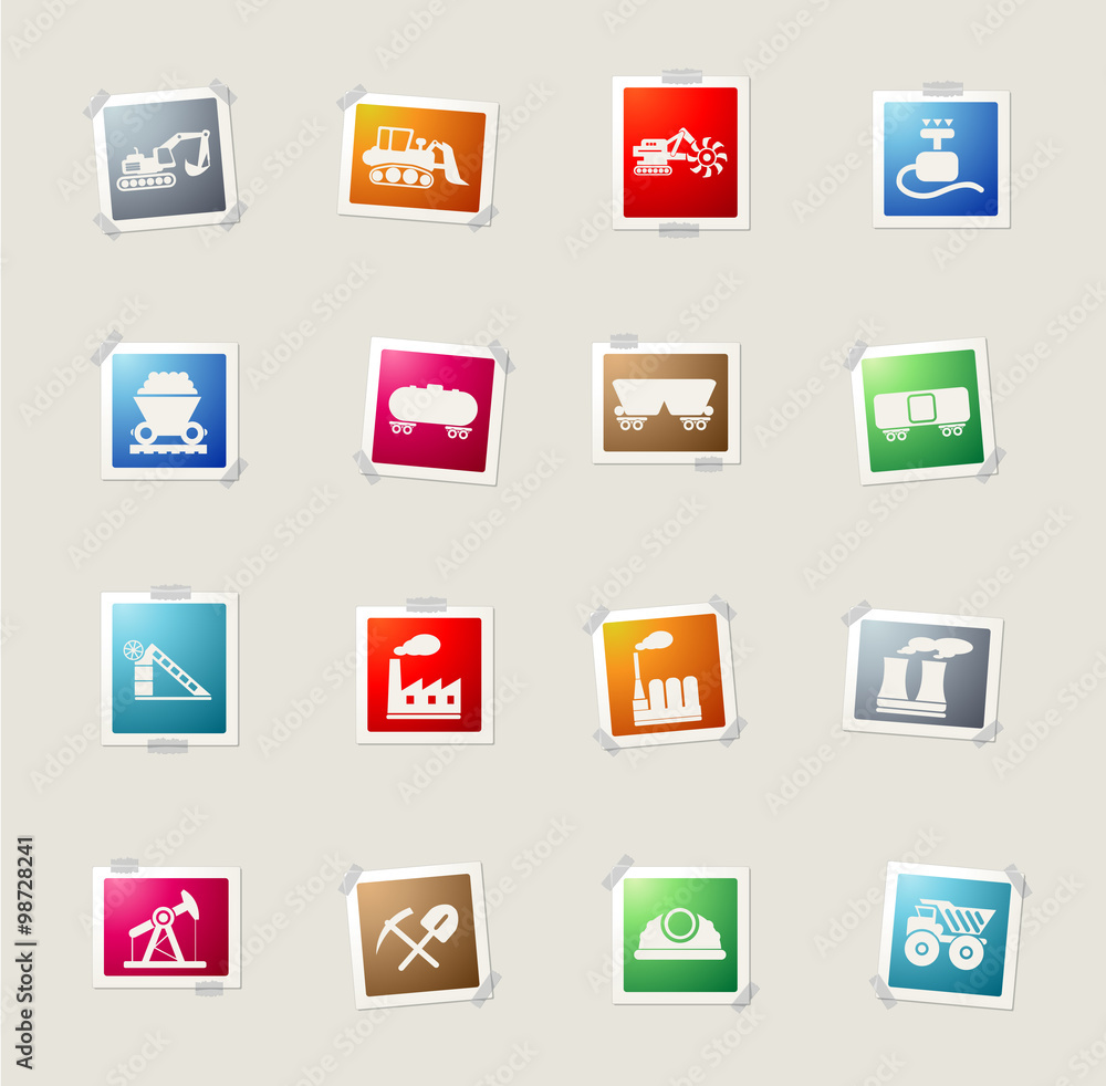 Factory and Industry icons Factory and Industry icons