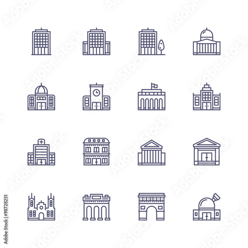 Buildings icons