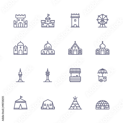Buildings icons