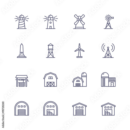 Buildings icons