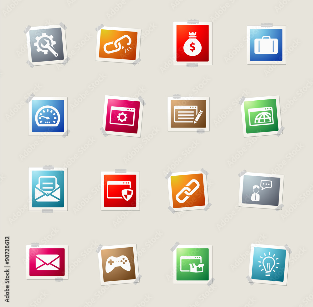 SEO and development simply icons SEO and development simply icons