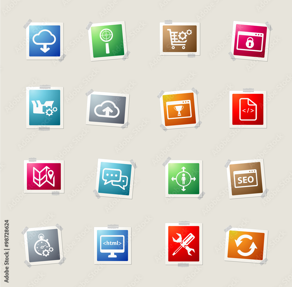 SEO and development simply icons SEO and development simply icons
