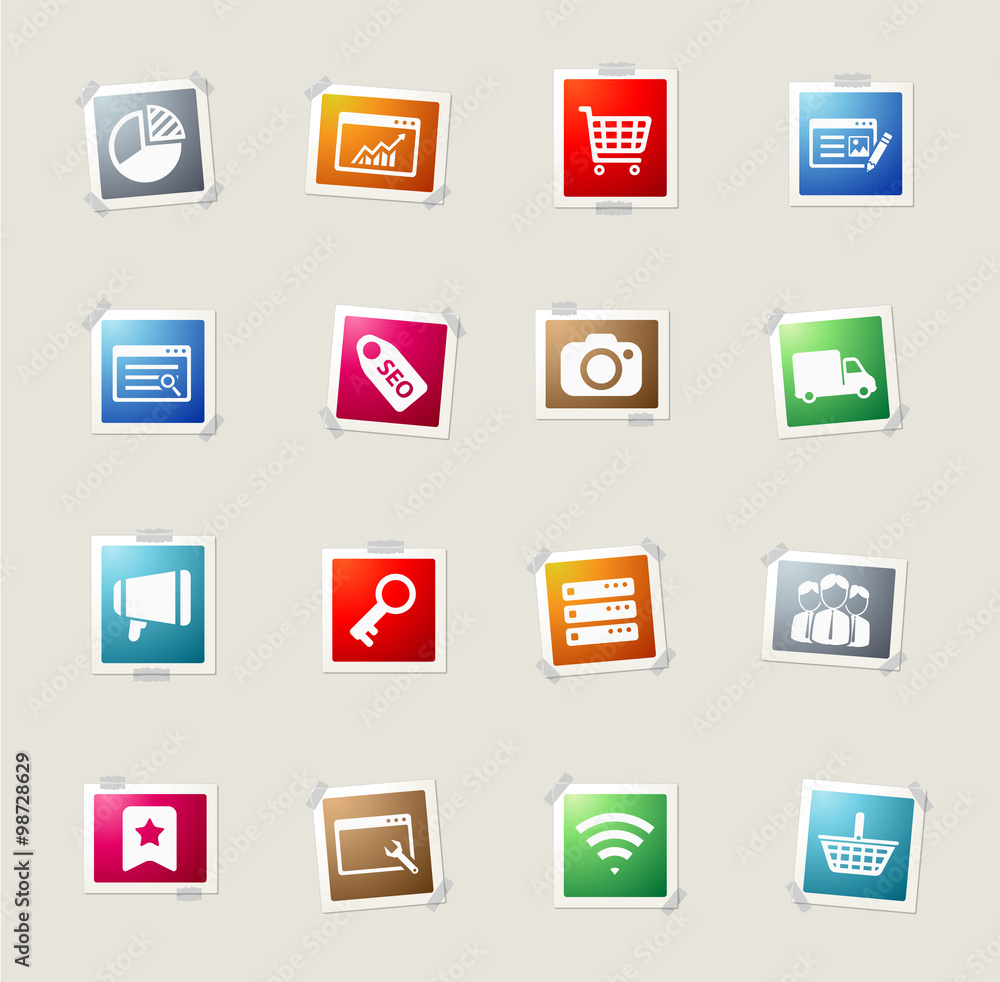 SEO and development simply icons SEO and development simply icons