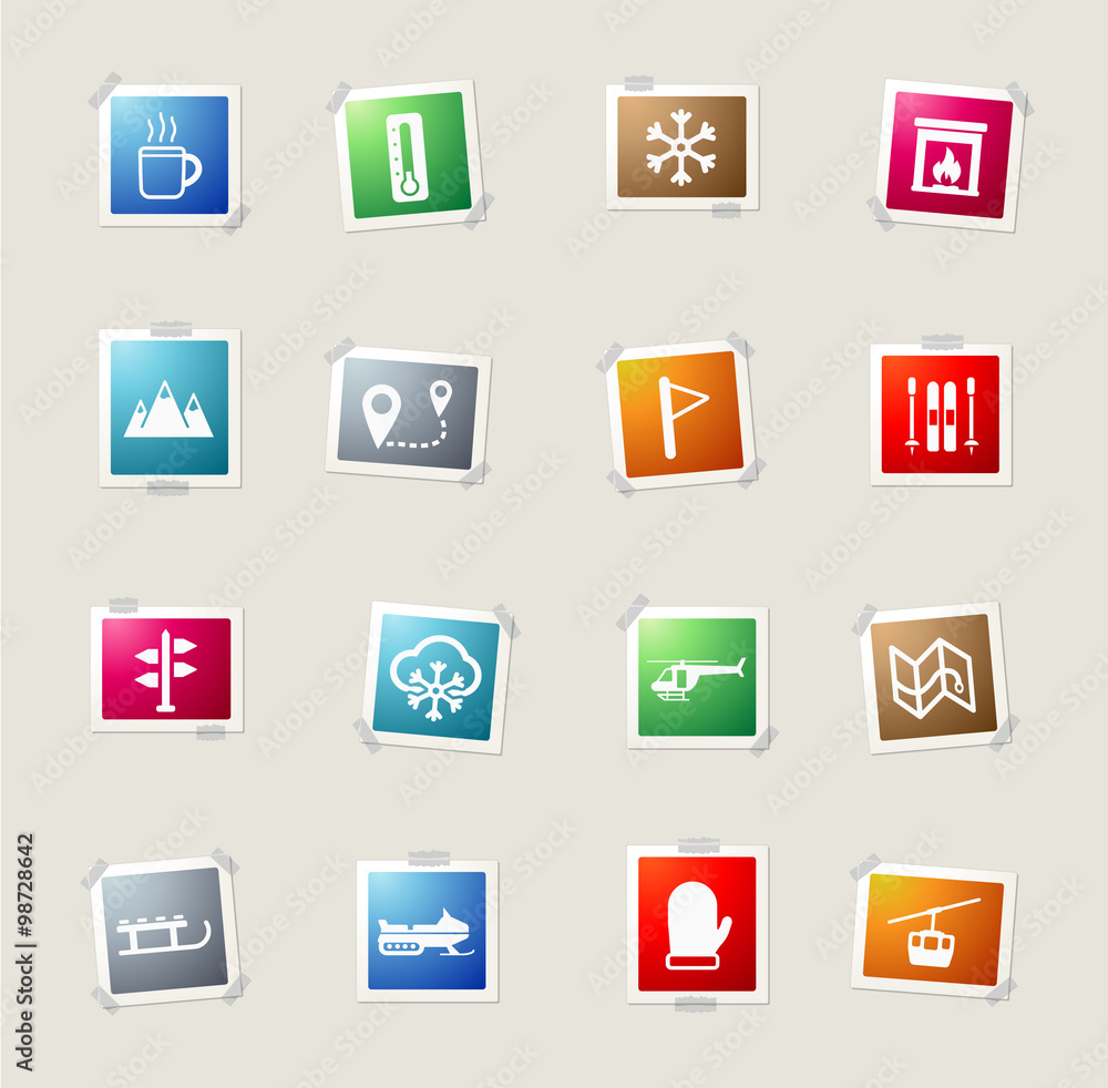 Skiing simply icons Skiing simply icons