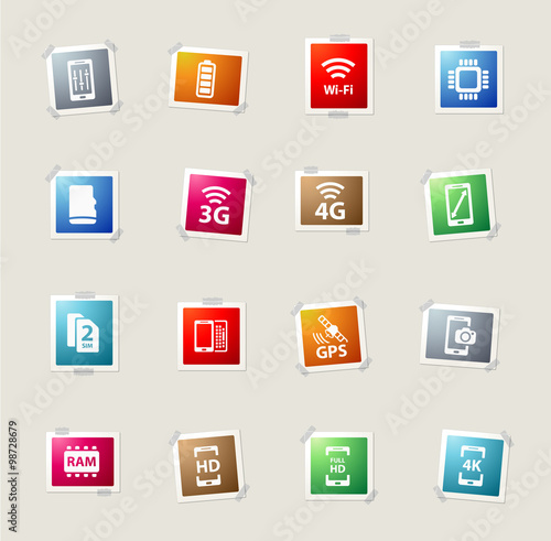 Smarthone specs simply icons