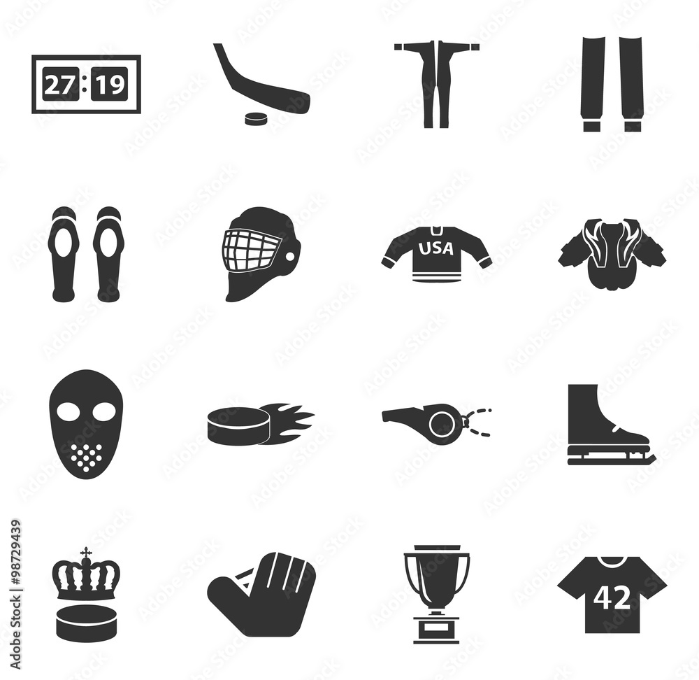 Hockey icons Hockey icons