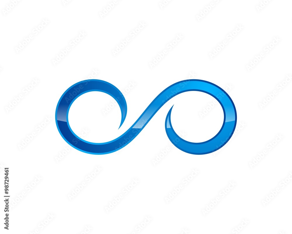 blue infinity logo template Stock Vector | Adobe Stock