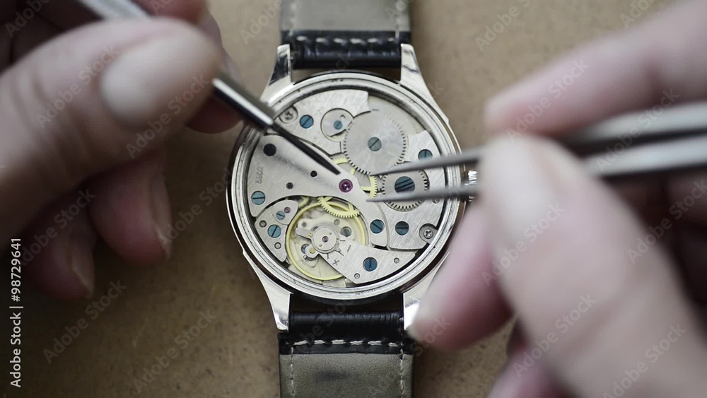Details of watches and mechanisms for reparation, restoration and maintenance Details of watches and mechanisms for reparation, restoration and maintenance