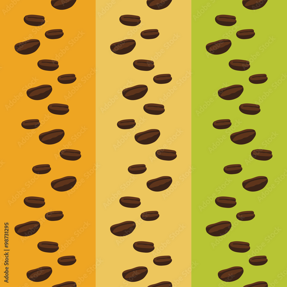 Obraz premium Coffee seamless pattern, vector background, texture with coffee beans